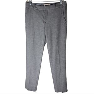 Banana Republic gray cream tweed plaid wool blend dress pants size 4 mid rise